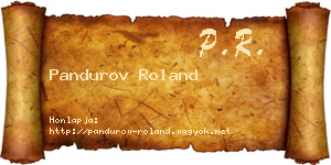 Pandurov Roland névjegykártya